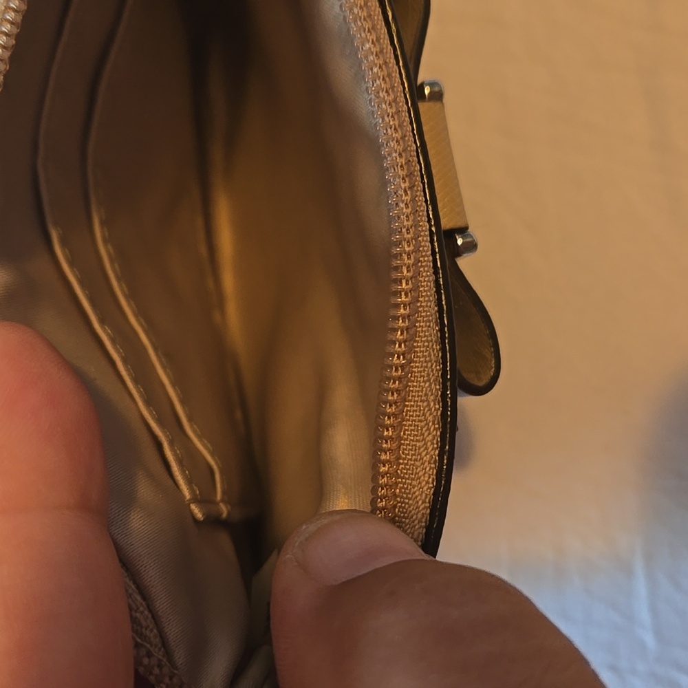 Coach Tan Wristlet Clutch with Bow Accent - Picture 3 of 5